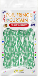 Netagon Shimmer Tinsel Curtain Reindeer Christmas Tree Design 3M X 1M Green - thumbnail 2