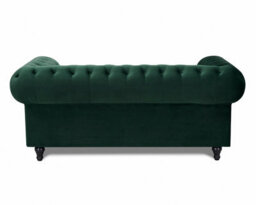 Home Detail Chesterfield Velvet Pleat Fabric 2 Seater Sofa, Green - thumbnail 4