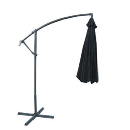 Sundaze 3M Black Cantilever Banana Parasol Crank Handle Patio Garden Umbrella With Base Weights & Cover - thumbnail 6