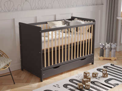 Love For Sleep Tokyo Cot Bed 120X60Cm With Drawer & Microfiber Quilted Mattress - image 1