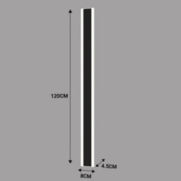 Ener-J Outdoor Acrylic Wall Light 120Cm 24W Warm White Ip65 Black - thumbnail 6