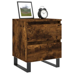 Berkfield Bedside Cabinets 2 Pcs Smoked Oak 40X35X50 Cm Engineered Wood - thumbnail 3