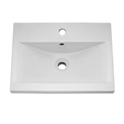 Dezine Hamble 500mm Gloss Grey Floor Standing 2 Door Vanity Unit, With Basin - thumbnail 2