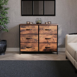 Lassic Vida Designs Chorley 6 Drawer Fabric Chest Of Drawers, Rustic Brown - thumbnail 2