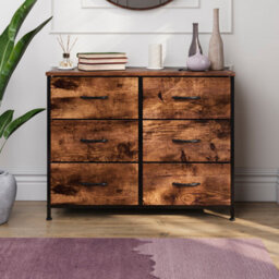 Lassic Vida Designs Chorley 6 Drawer Fabric Chest Of Drawers, Rustic Brown - thumbnail 5
