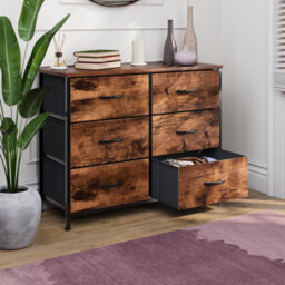 Lassic Vida Designs Chorley 6 Drawer Fabric Chest Of Drawers, Rustic Brown - thumbnail 6