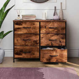 Lassic Vida Designs Chorley 6 Drawer Fabric Chest Of Drawers, Rustic Brown - thumbnail 7