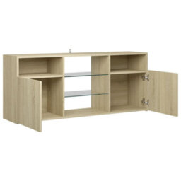 Vidaxl Tv Cabinet With Led Lights Sonoma Oak 120X30X50 Cm - thumbnail 8