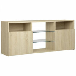Vidaxl Tv Cabinet With Led Lights Sonoma Oak 120X30X50 Cm - thumbnail 7