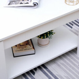 Furniturehmd Sliding Top Coffee Table With Storage Shelf Hidden Compartment Living Room Modern Side Table - thumbnail 4