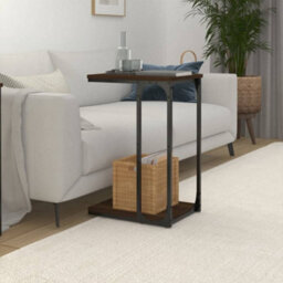 Berkfield Side Table Brown Oak 40X30X60 Cm Engineered Wood - thumbnail 3