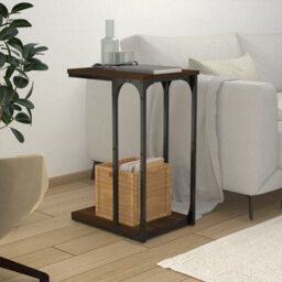 Berkfield Side Table Brown Oak 40X30X60 Cm Engineered Wood - thumbnail 1