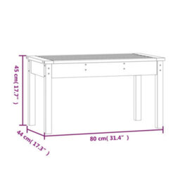 Walplus Garden Bench Grey 80X44X45 Cm Solid Wood Pine - thumbnail 8