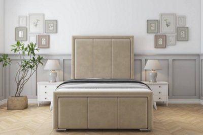 "Sloomy Lancaster Almond Coniston Bed Frame With 50"" Upholstered Headboard 5' King" - image 1