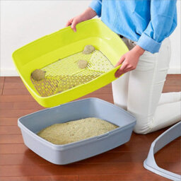 Cat Centre.Direct Cat Centre Jumbo 57Cm Scoopless Grey Open Cat Litter Tray With High Sided Rim 57Cm - thumbnail 6