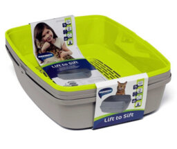 Cat Centre.Direct Cat Centre Jumbo 57Cm Scoopless Grey Open Cat Litter Tray With High Sided Rim 57Cm - thumbnail 4