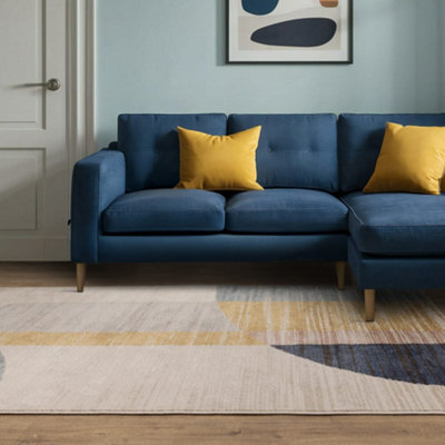 The Rug Edit Viva Geometric Blocks Multi Colour Living Room Rug - 160X220Cm - image 1