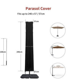 Sunshade Canopy For Cantilever Parasols, Including Rope And Pole - 57 X 240 Cm - thumbnail 2