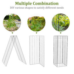 Costway 2-Piece Green Cucumber Garden Trellis A-Frame Grow Support For Climbing Plant - thumbnail 8
