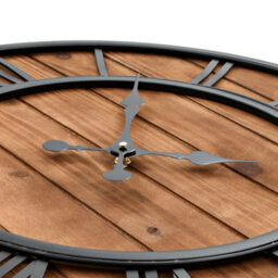 Walplus Vintage Wall Clock With Quartz Movement Wood And Metal 60Cm Xxl - thumbnail 4