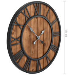Walplus Vintage Wall Clock With Quartz Movement Wood And Metal 60Cm Xxl - thumbnail 6