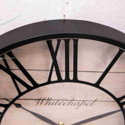 Annibells Black & Wood Effect Roman Numeral Wall Clock (12968) - thumbnail 4