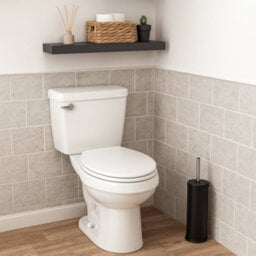 Harbour Housewares 2X Matt Black Toilet Brushes With Holder - Round Brush Non Slip Base Rust Resistant Toilet Cleaning Brush Set - thumbnail 8