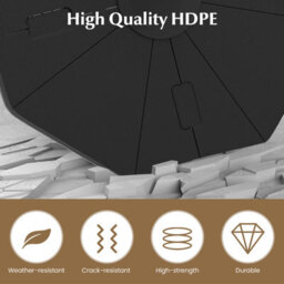 Costway 4-Piece Patio Umbrella Base 94 Kg Capacity Umbrella Stand Weighted Plate Set - thumbnail 7