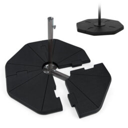 Costway 4-Piece Patio Umbrella Base 94 Kg Capacity Umbrella Stand Weighted Plate Set - thumbnail 2