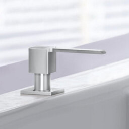 Villeroy & Boch 250Ml Brushed Stainless Steel Square Soap Dispenser 923630Lc. - thumbnail 1