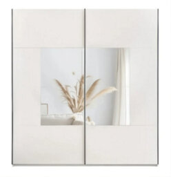 Arte Boston 203Cm Cashmere Matt Sliding Door Wardrobe - Serene Mirrored Loft Storage - thumbnail 2