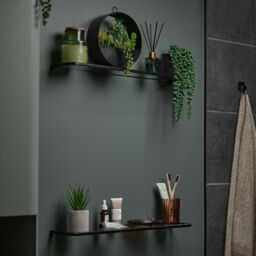 Candlelight Green 23Cm Succulent Artificial Plant In Black Metal Pot - thumbnail 4