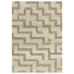 Cream Easy To Clean Abstract Modern Rug For Living Room, Bedroom - 120Cm X 170Cm - thumbnail 1
