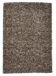 Beige Shaggy Plain Easy To Clean Rug For Dining Room-133Cm (Circle) - thumbnail 3