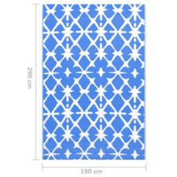Walplus Outdoor Carpet Blue And White 190X290 Cm Pp - thumbnail 7