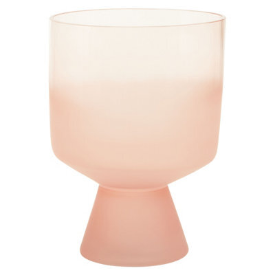 Orsina Small Matte Pink Ombre Glass Vase, Modern Two-Tonal Decorative Vase, Chic Flower Vase For Contemporary Homes - image 1