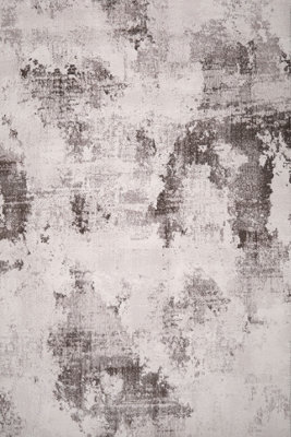 MiHOMEUK Lorenz 5947A White/cream Abstract Modern Turkish Area Rug - 80 X 240 Cm - image 1