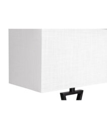 Lighting Supermarket Large X Modern Rectangle Statement Table Lamp With Ivory White Shade - Black - thumbnail 6