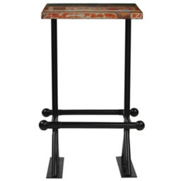 Walplus Bar Set 3 Piece Solid Reclaimed Wood Multicolour - thumbnail 3