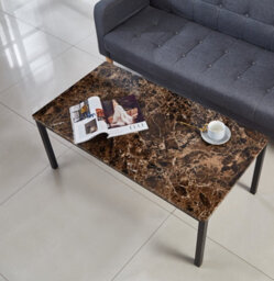 Modernique Brown Mdf Marble Effect Top Coffee Table - thumbnail 5