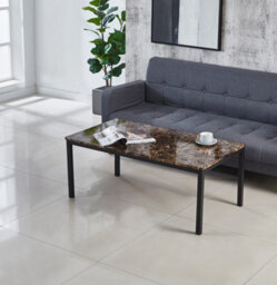 Modernique Brown Mdf Marble Effect Top Coffee Table - thumbnail 4