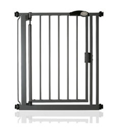 Safetots Pressure Fit Self Closing Stair Gate, Narrow, 68.5Cm - 75Cm, Slate Grey, Auto Closing Baby Gate, Safety Barrier - thumbnail 1