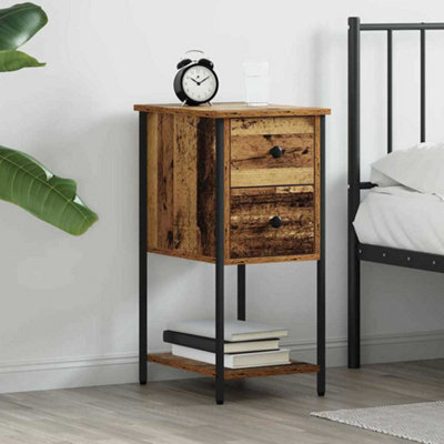 Walplus Bedside Cabinet Old Wood 32 X 42 X 70 Cm Engineered Wood - image 1