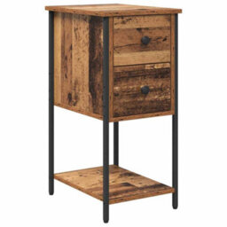 Walplus Bedside Cabinet Old Wood 32 X 42 X 70 Cm Engineered Wood - thumbnail 2