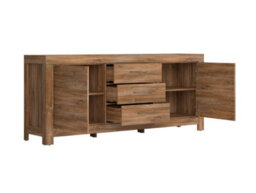 Impact Furniture Large Sideboard Dresser Wide Storage Cabinet Drawers 2M 200Cm Long Oak Effect Modern Farmhouse Gent - thumbnail 5