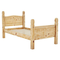 Single Bed High Foot End 3 Ft Solid Pine Wood Bedroom Furniture - thumbnail 6
