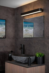 Lucide Madelon Modern Wall Light Bathroom - Led - 1X9W 2700K - Ip44 - Black - thumbnail 4