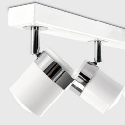 Valuelights Rosie Modern 4 Way Gloss White Straight Bar Ceiling Spotlight - thumbnail 6