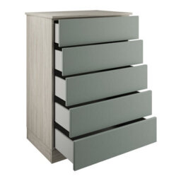 Bedroom Kit 5 Drawer Classic / Shaker Sage Green Tall Chest Of Drawers - thumbnail 2