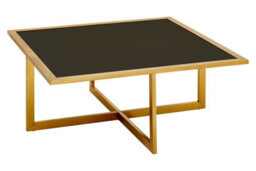 Orsina Horizon Black Tempered Glass Coffee Table And Stool Set - thumbnail 3